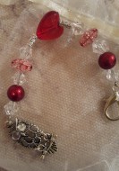 Owl Red Heart Scissorfob